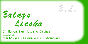 balazs licsko business card