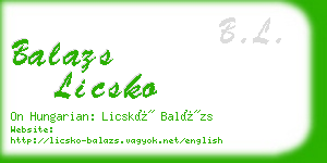 balazs licsko business card